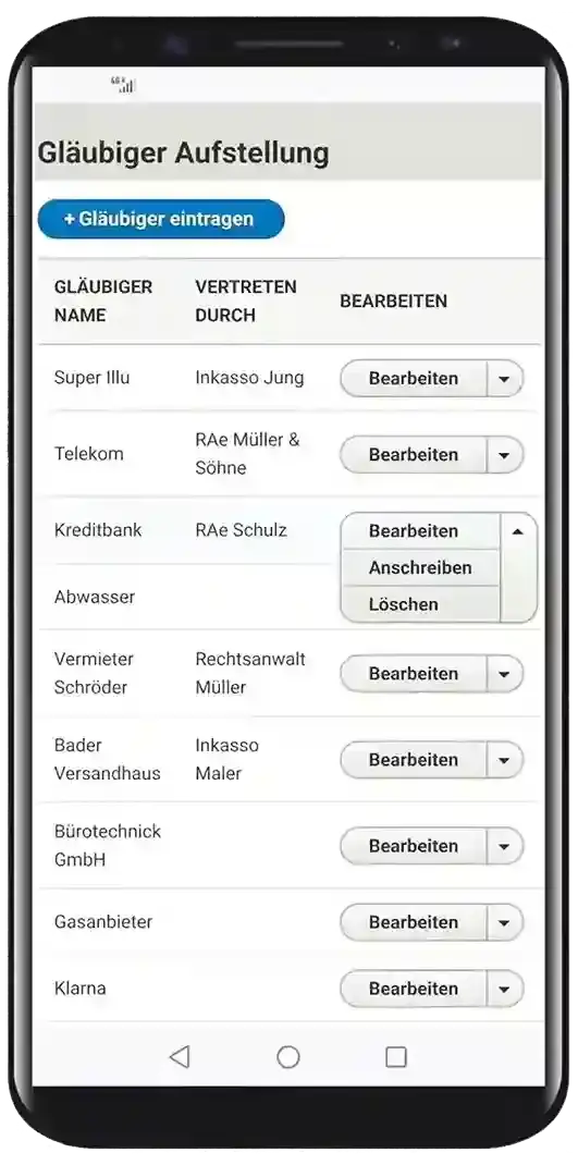 Darstellung Datenerfassung